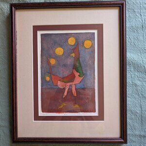 Signed Watercolor Painting Professionally Framed Rooster Troy Hagenbart Vintage